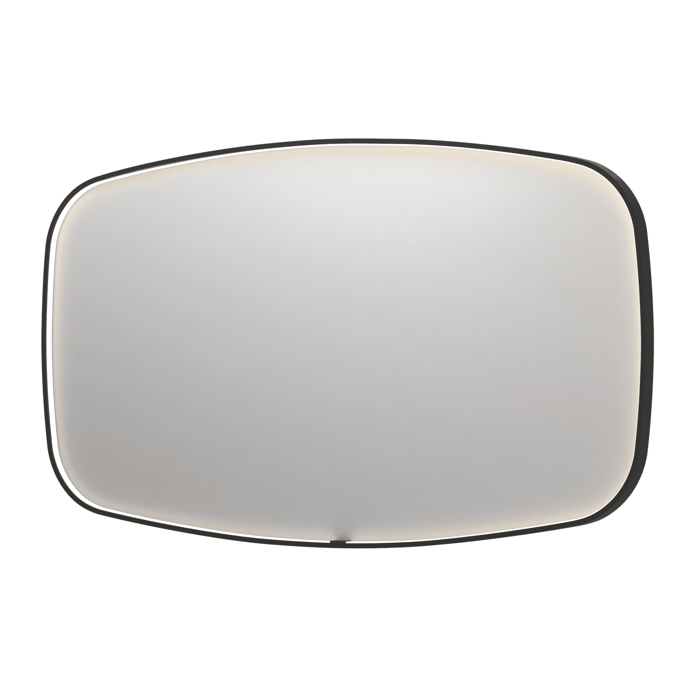 Billede af SP31 superellipse spejl med direkte LED i børstet metal sort - 140x4x80