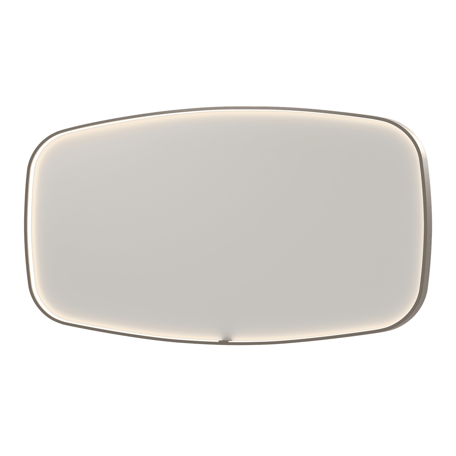 Billede af SP31 superellipse spejl med direkte LED i børstet rustfri stål - 160x4x80