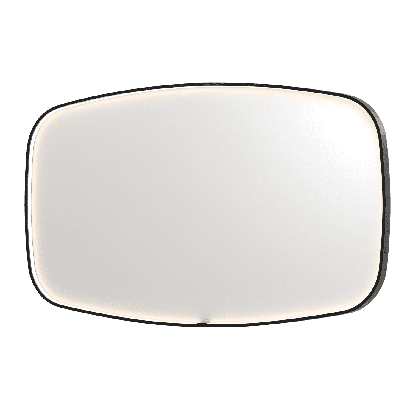 Billede af SP31 superellipse spejl med direkte LED i matsort - 140x4x80