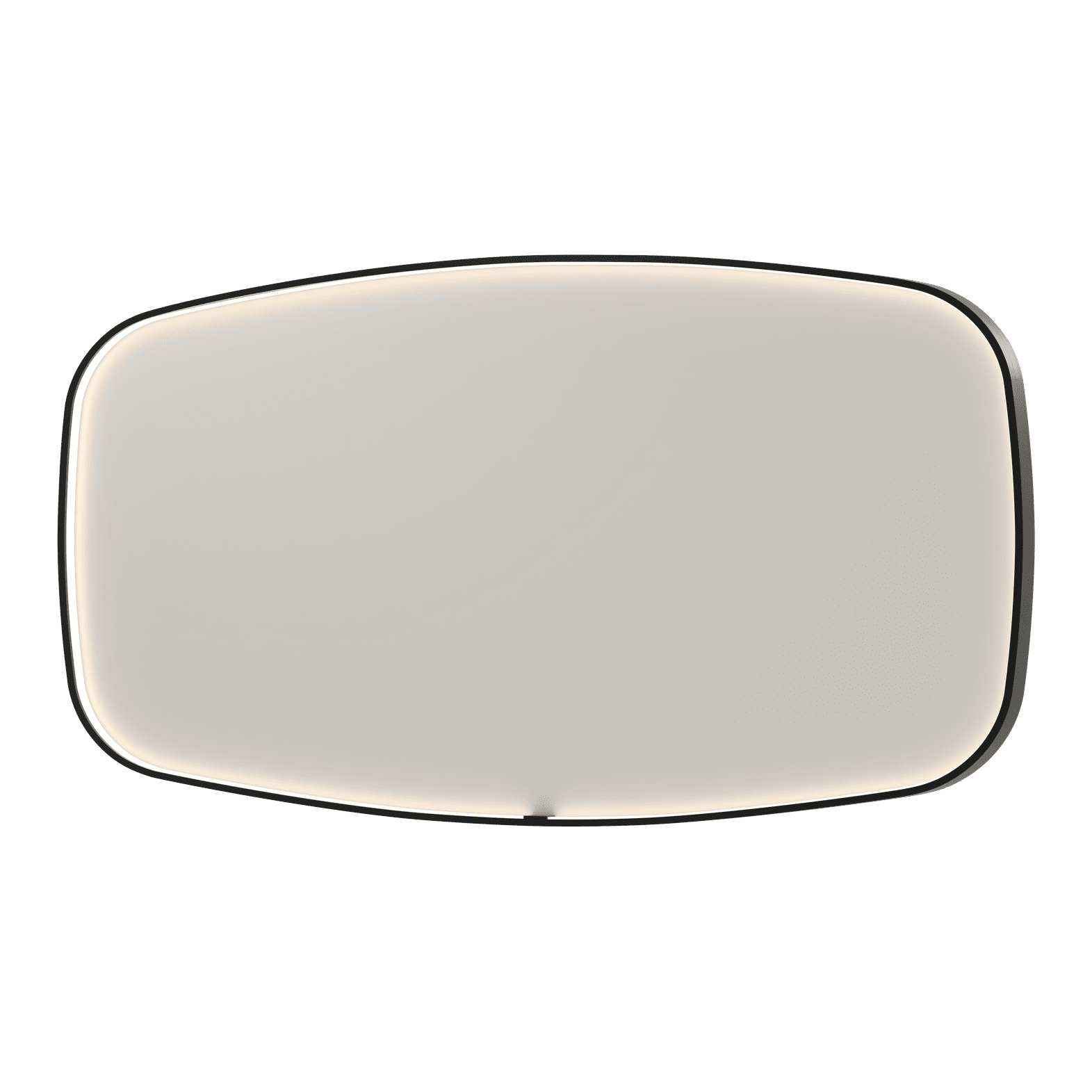 Billede af SP31 superellipse spejl med direkte LED i matsort - 160x4x80