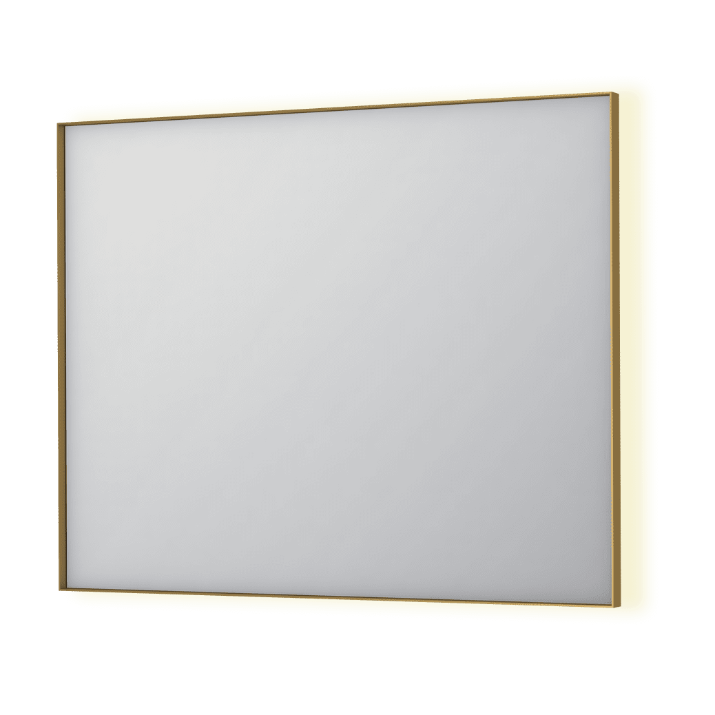 Billede af SP32 spejl med indirekte LED i børstet mat guld - 100x4x80