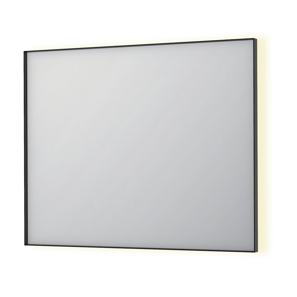 Billede af SP32 spejl med indirekte LED i børstet metal sort - 100x4x80