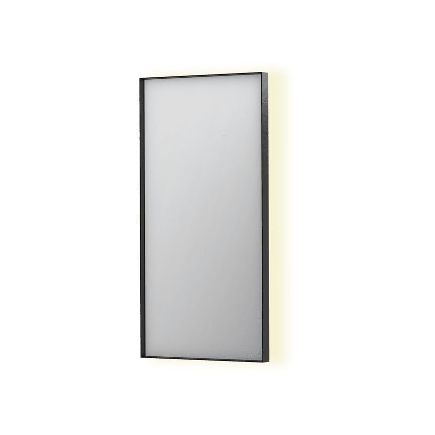 Billede af SP32 spejl med indirekte LED i børstet metal sort - 40x4x80