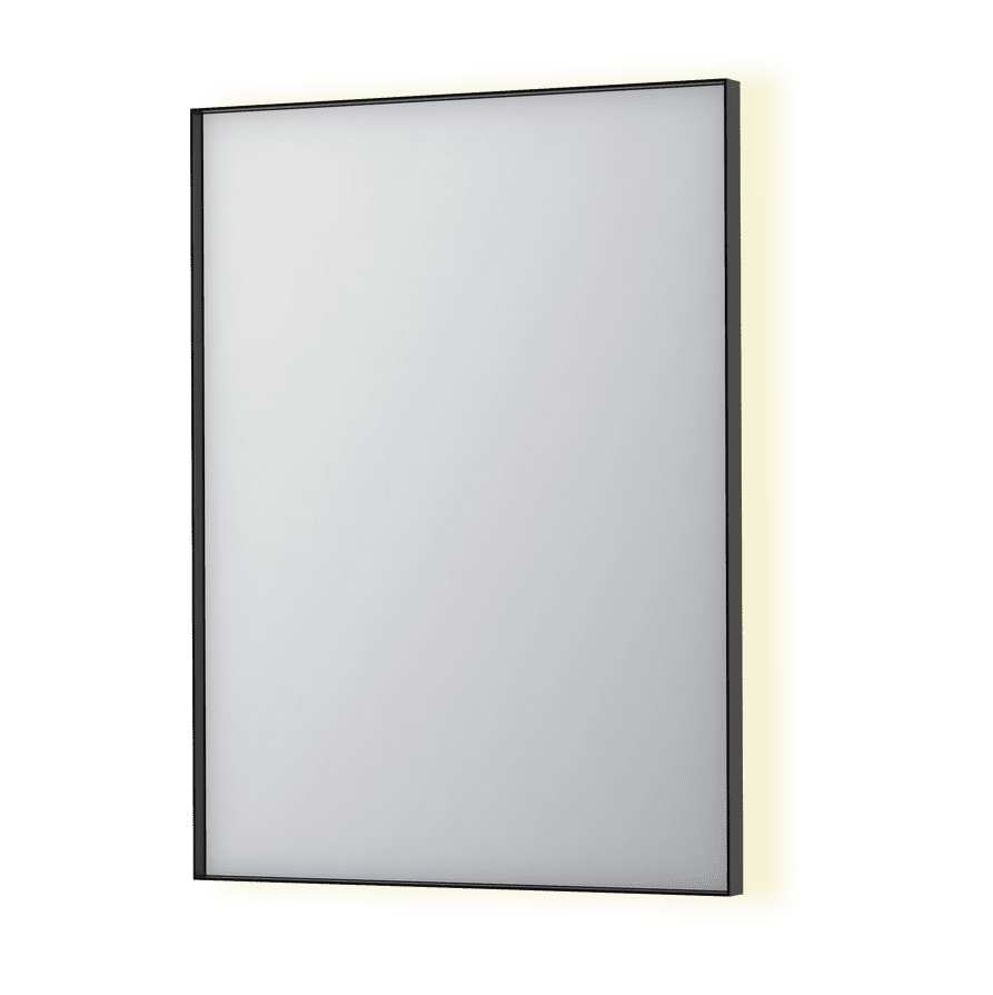 Billede af SP32 spejl med indirekte LED i børstet metal sort - 60x4x80