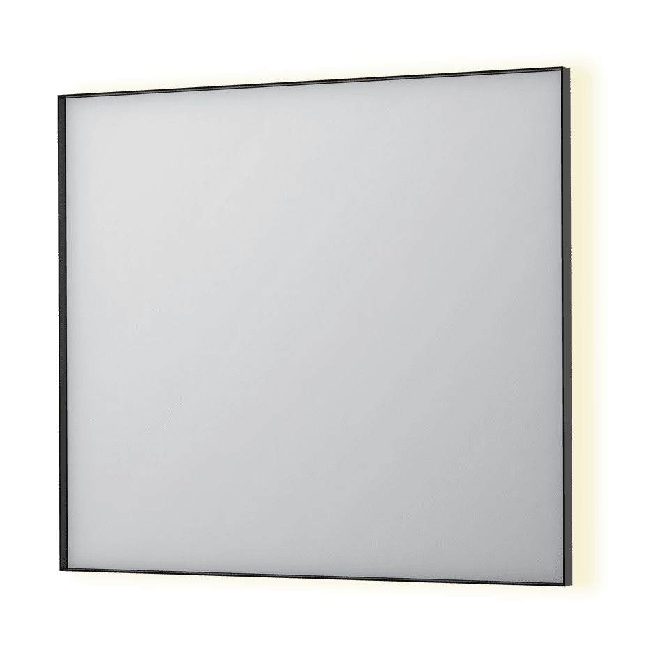 Billede af SP32 spejl med indirekte LED i børstet metal sort - 90x4x80
