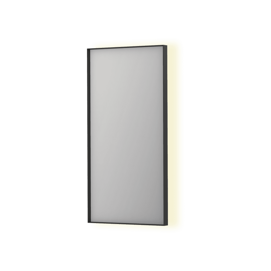 Billede af SP32 spejl med indirekte LED i matsort - 40x4x80