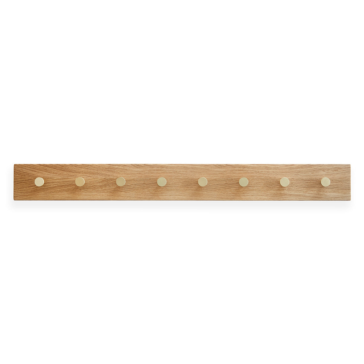 Billede af MOUD Home OAK Knagerække m. messing knager 100 cm - egetræ