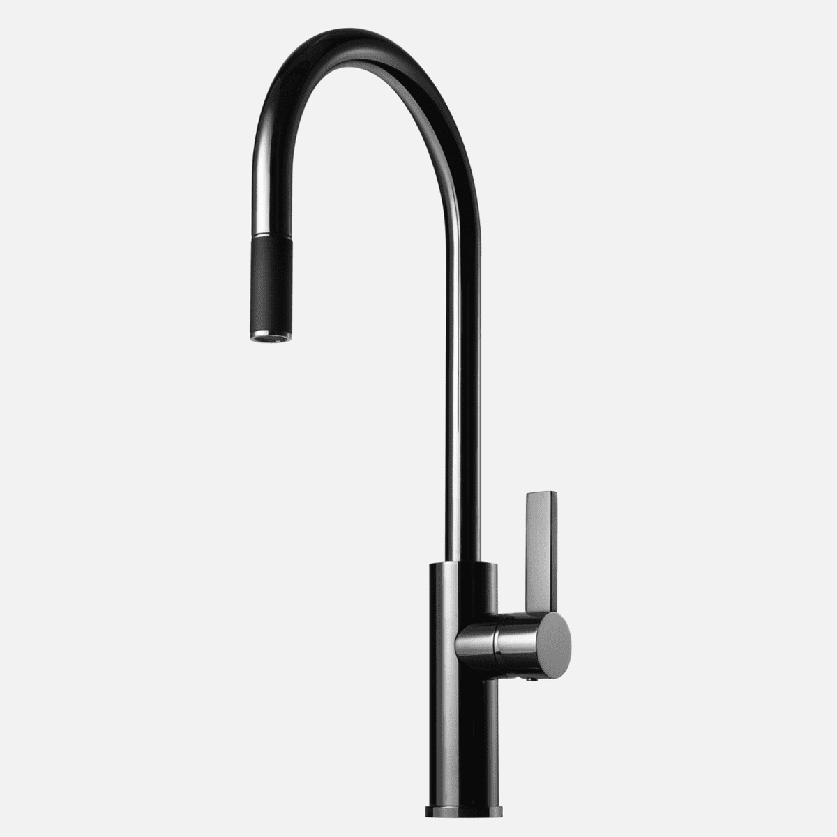 Se Tapwell ARM185 køkkenarmatur m/udtræk - black chrome hos Bad&Design