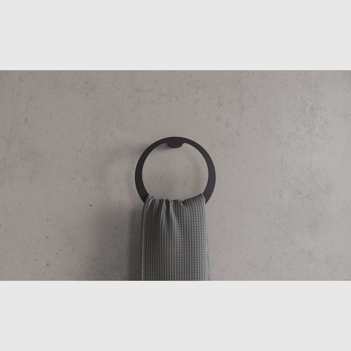 Se Copenhagen Bath CB 200 håndklæde ring - mat sort hos Bad&Design