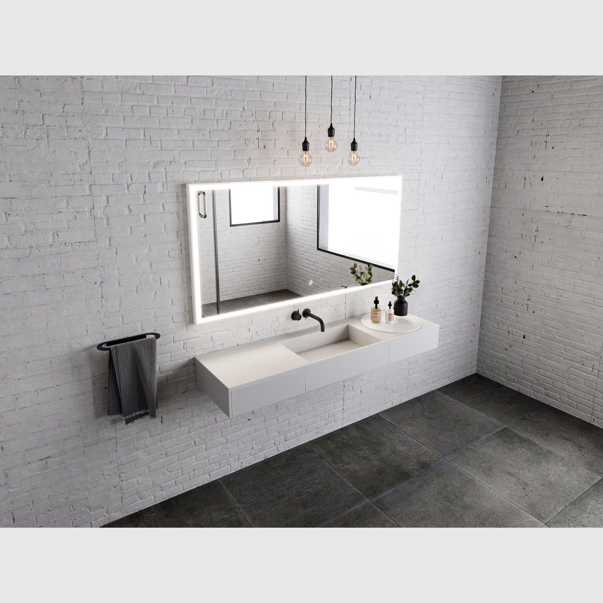Se Copenhagen Bath Enkøping 140 håndvask - mat hvid hos Bad&Design