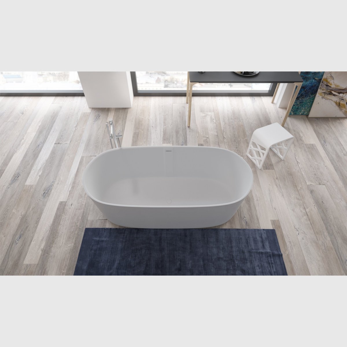 Se Copenhagen Bath Hornbæk 118 badekar - mat hvid hos Bad&Design