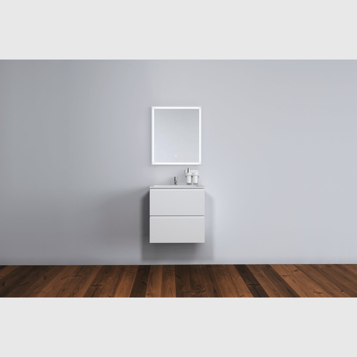 Se Copenhagen Bath Malmö 60 kabinet med Romsø vask - mat hvid hos Bad&Design
