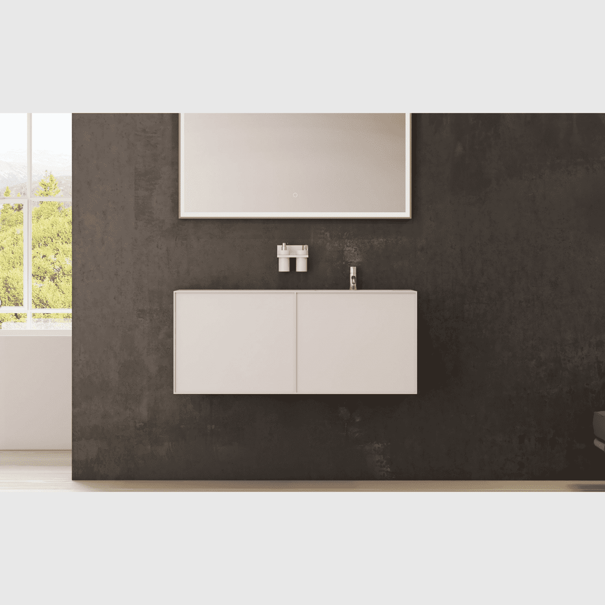 Se Copenhagen Bath Nexø 120 kabinet med højre vask - mat hvid hos Bad&Design