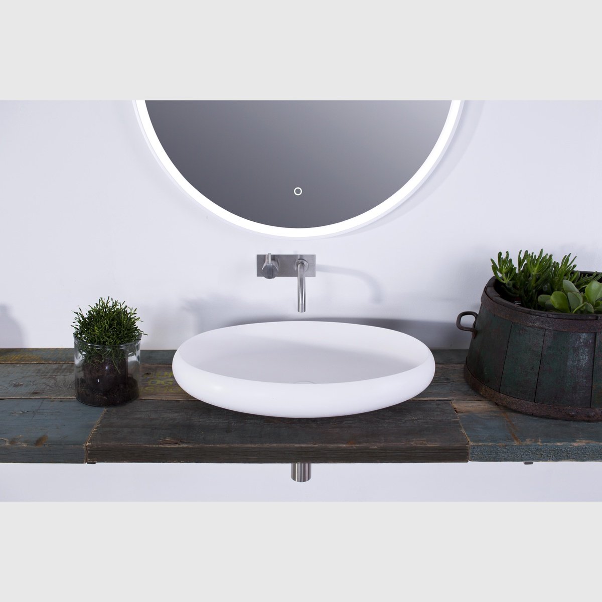Billede af Copenhagen Bath Rosenborg oval håndvask - mat hvid