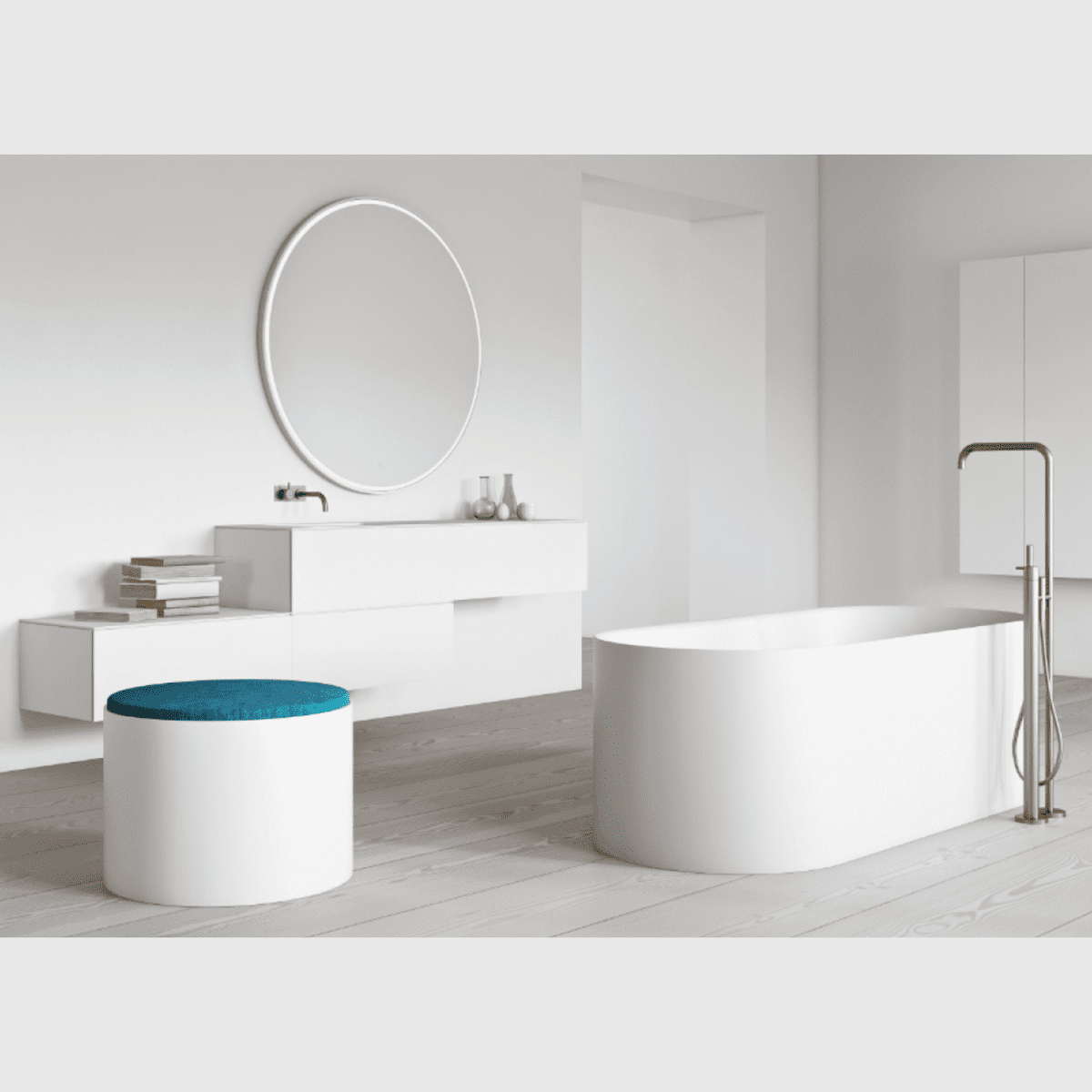 Se Copenhagen Bath SQ1 169,5 oval badekar - mat hvid hos Bad&Design