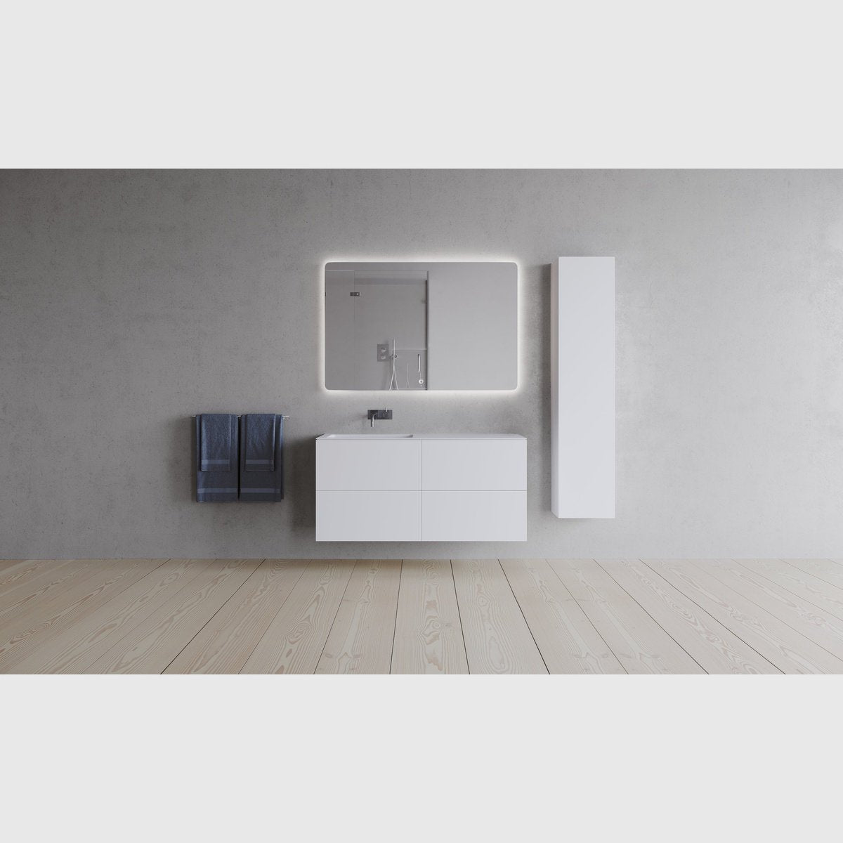 Billede af Copenhagen Bath SQ2 120 dobbelt kabinet med venstre vask - mat hvid