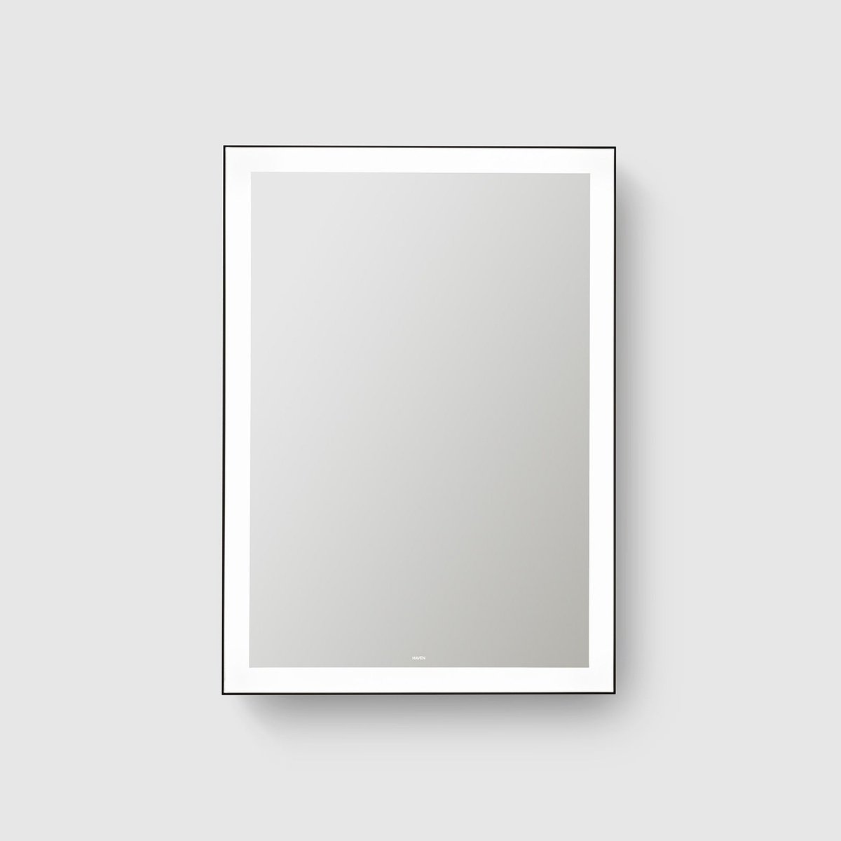 Se HAVEN M5 Frame 50x70cm spejl med belysning - white hos Bad&Design