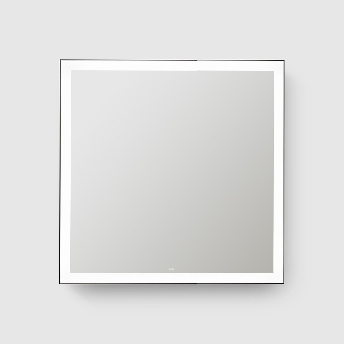 Se HAVEN M5 Frame 70x70cm spejl med belysning - white hos Bad&Design
