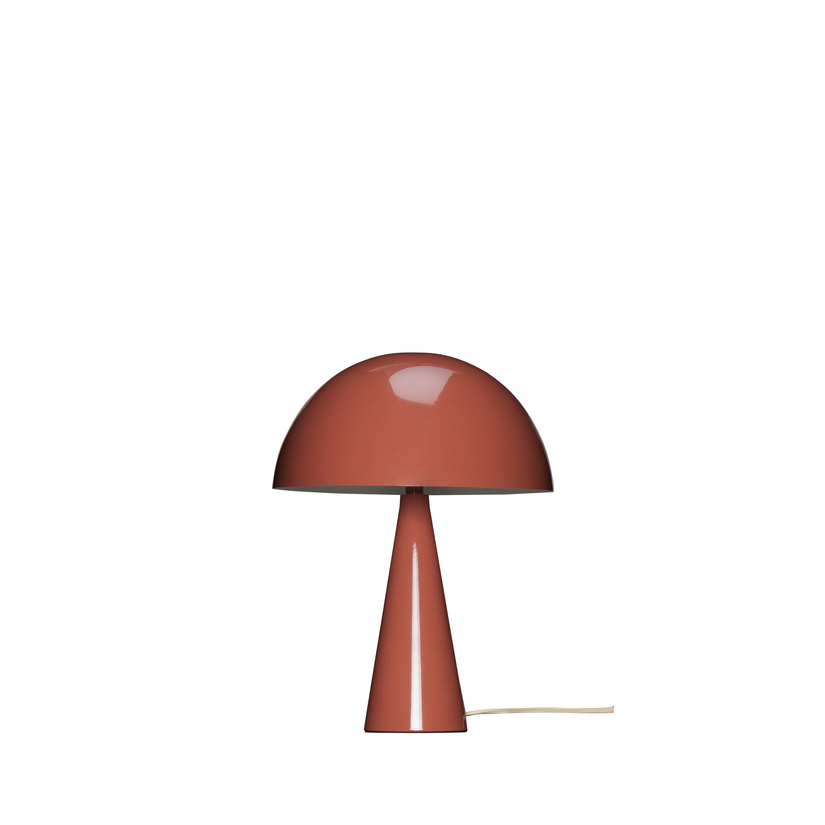 Se Hübsch Mush Bordlampe Mini - ø25 - rødbrun/sand hos Bad&Design