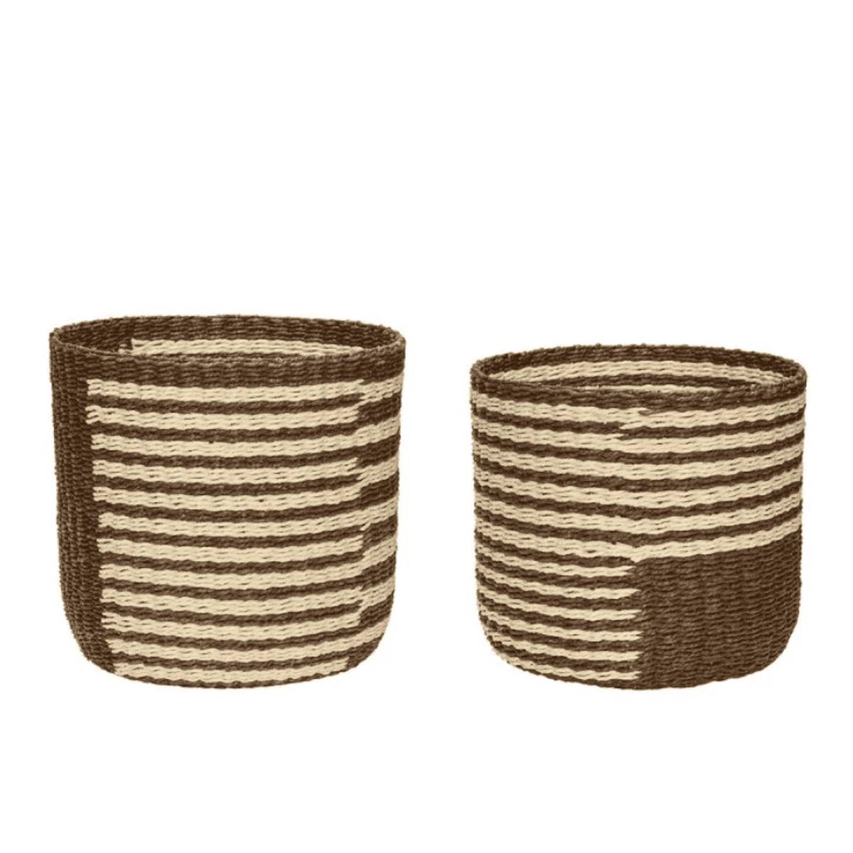 Billede af Hübsch Twine baskets (2 stk.) - natur/brun