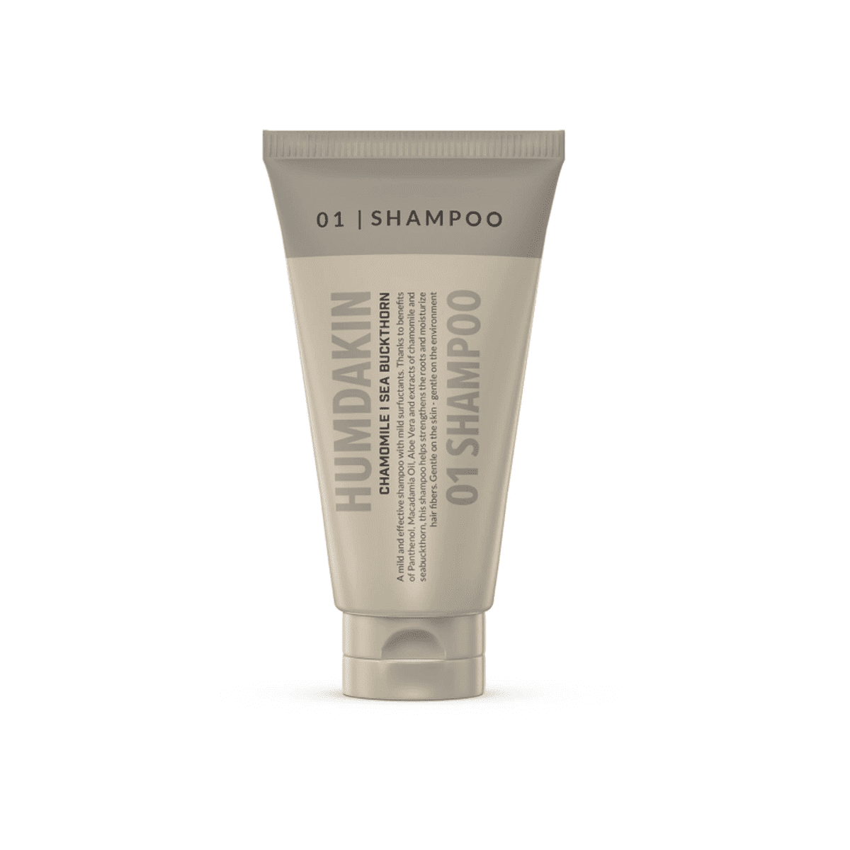Se Humdakin 01 Shampoo - 30ml (rejsestørrelse) - kamille og havtorn hos Bad&Design