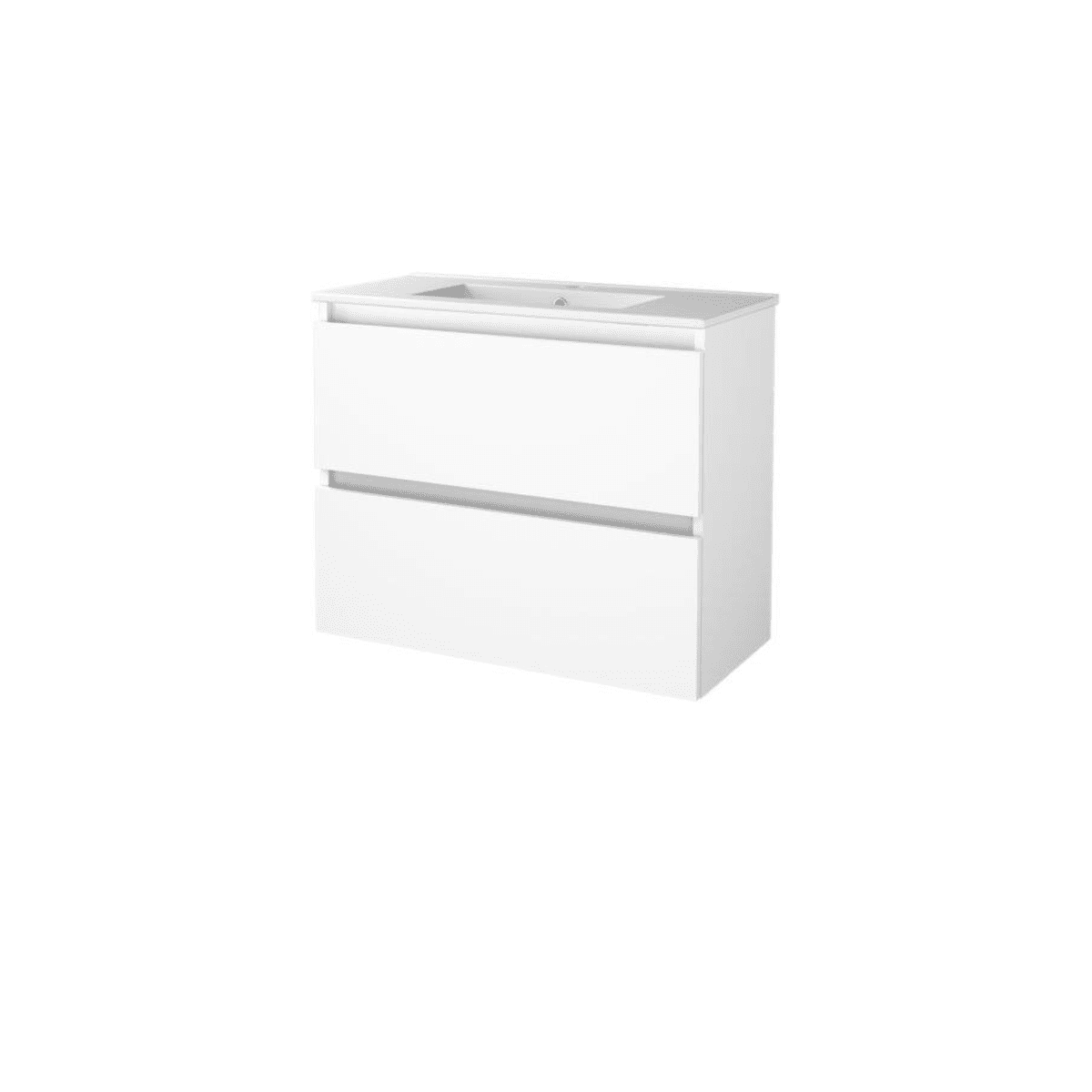 Se Sanibell Basicline møbelpakke - 80x39cm - hvid højglans hos Bad&Design