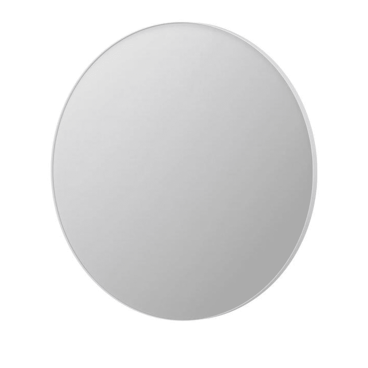 Se Sanibell Proline spejl - Ø120 - mat hvid aluramme hos Bad&Design