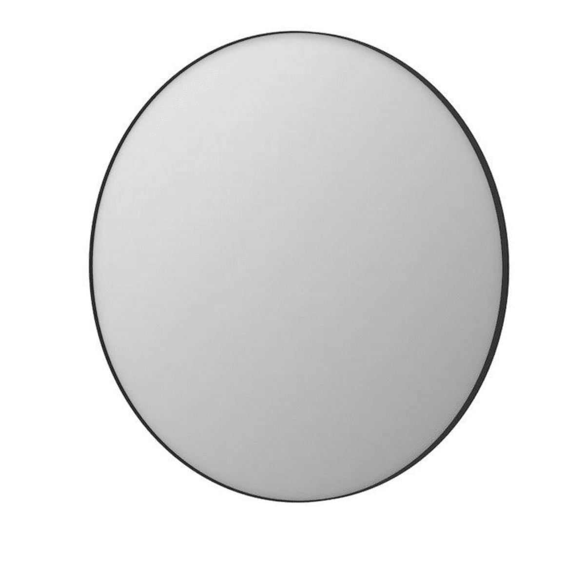 Se Sanibell Proline spejl - Ø120 - mat sort aluramme hos Bad&Design