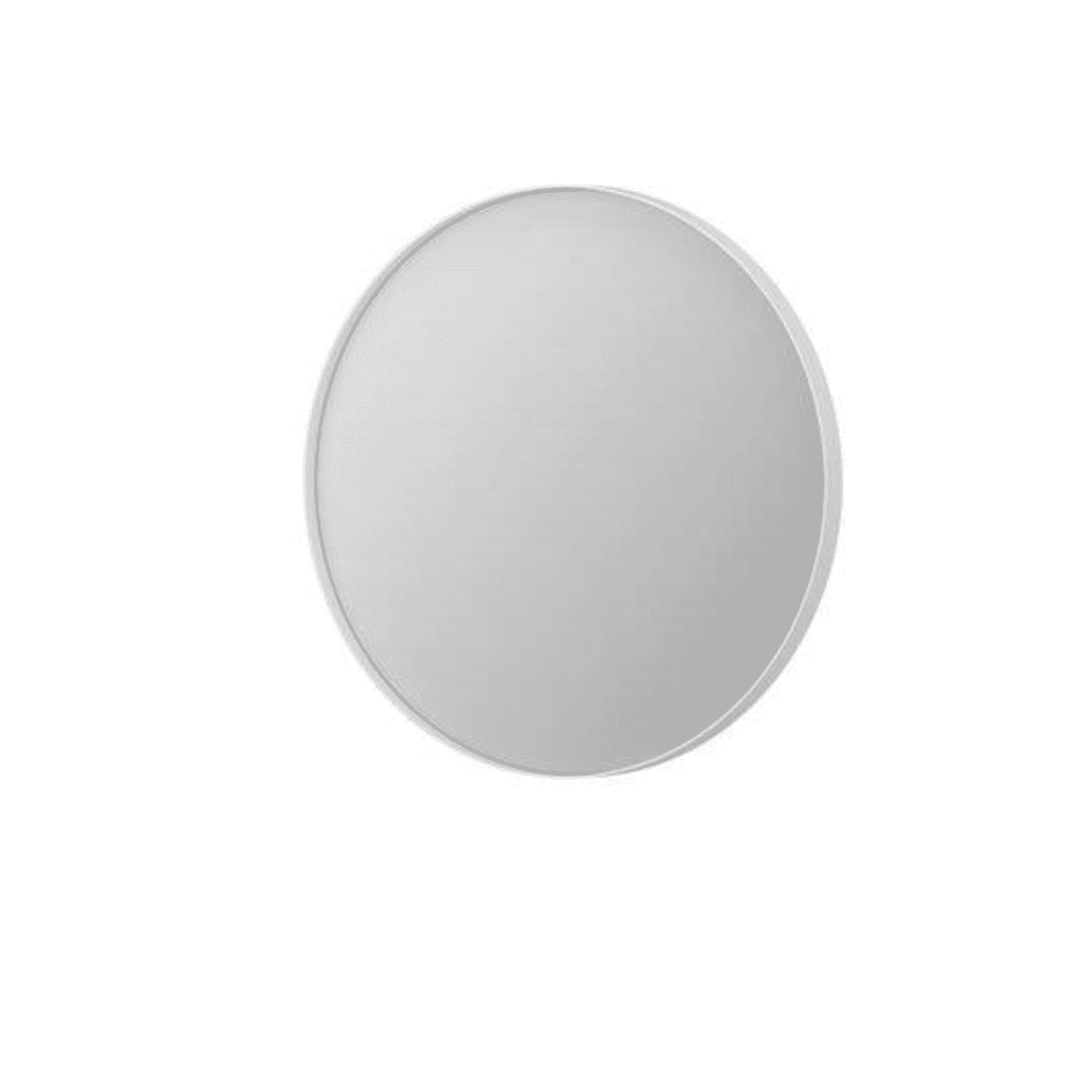 Se Sanibell Proline spejl - Ø60 - mat hvid aluramme hos Bad&Design