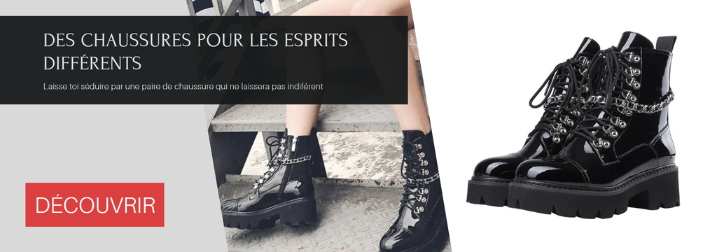 Chaussures gothique noir pour femme gothique