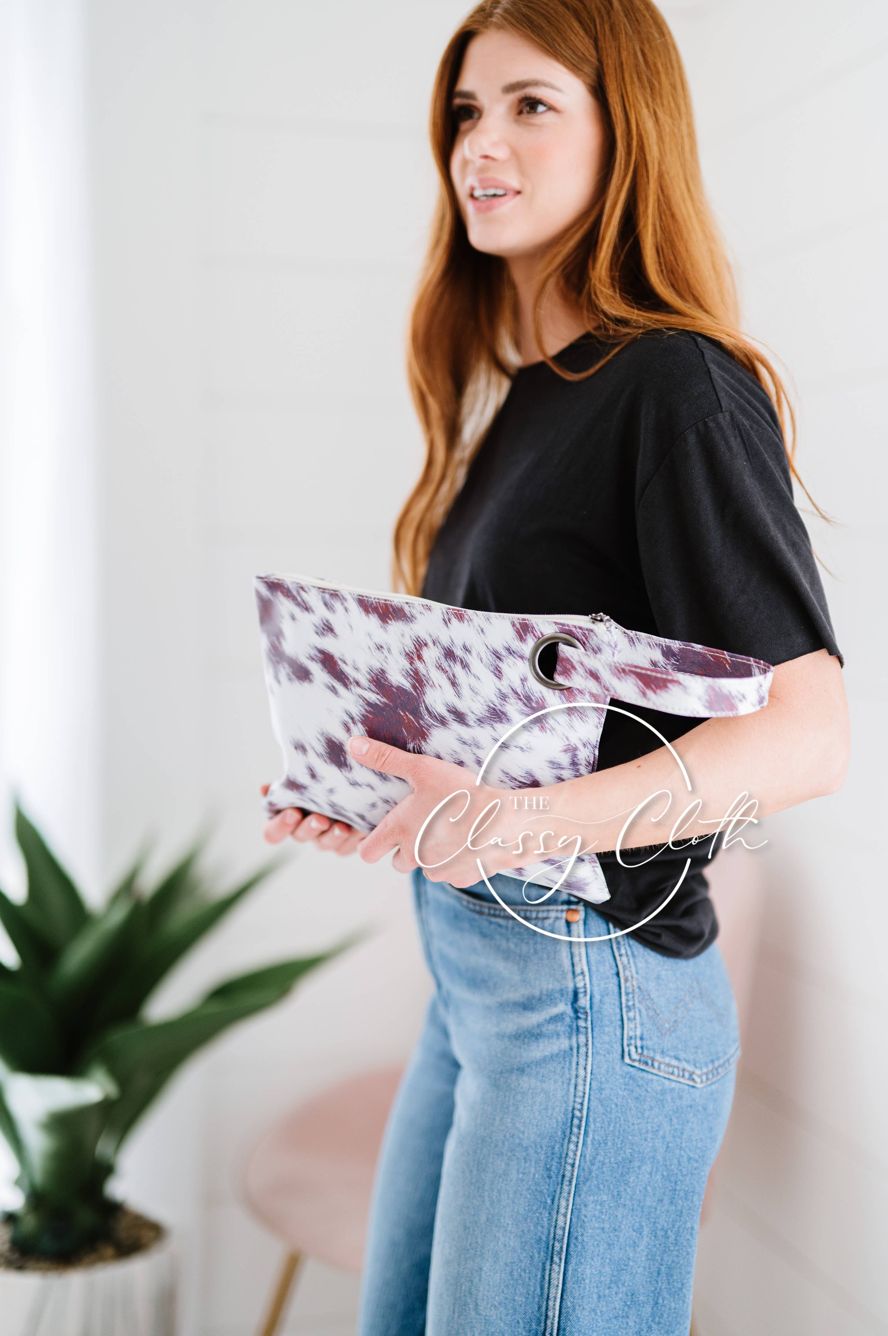 The Classy Cloth WS - Trendy Clutch - Cow Hide RTS