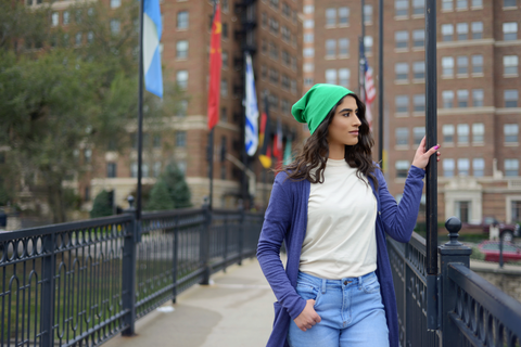 Woman in beanie