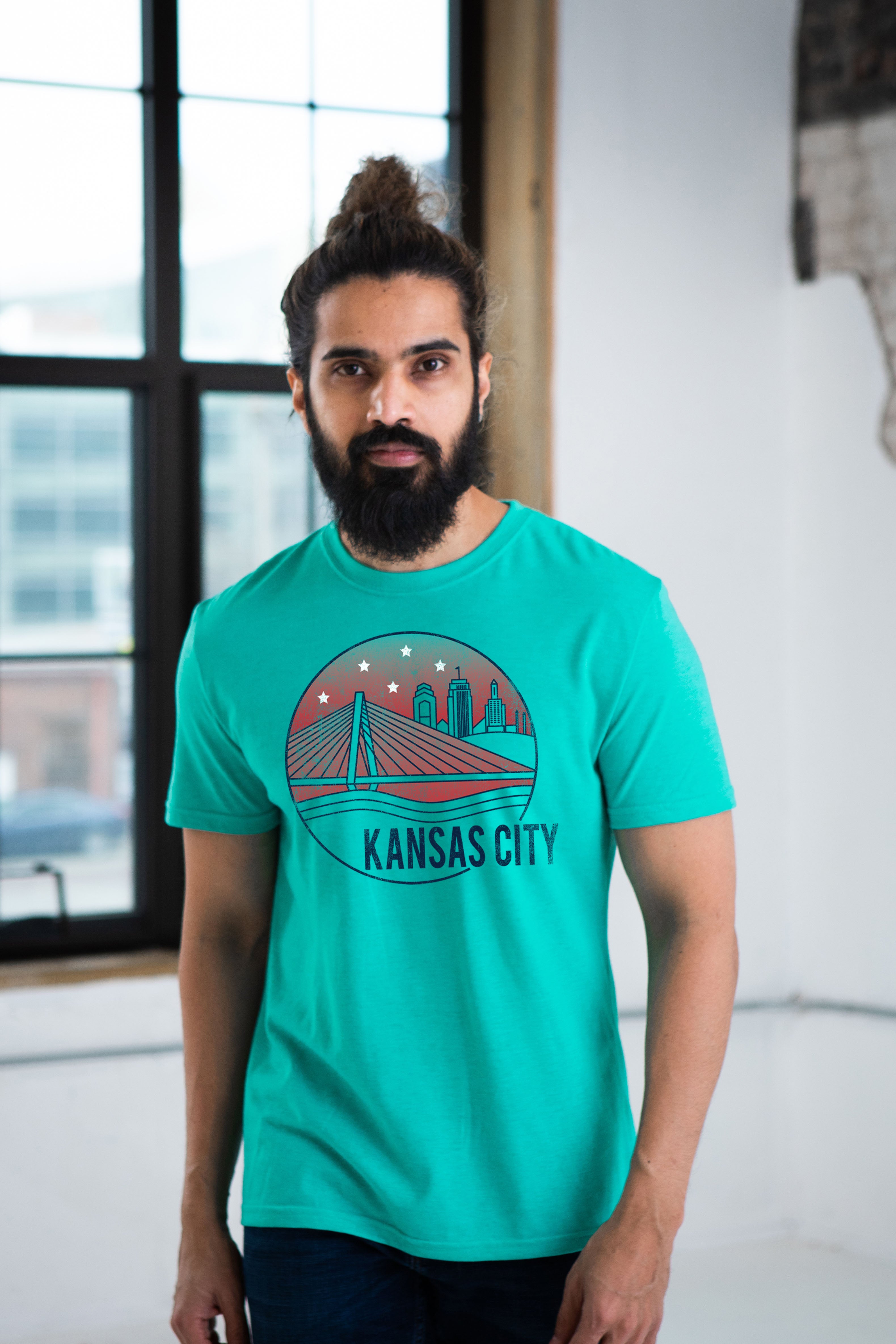 Riverfront Skyline Unisex Eco-Triblend Tee