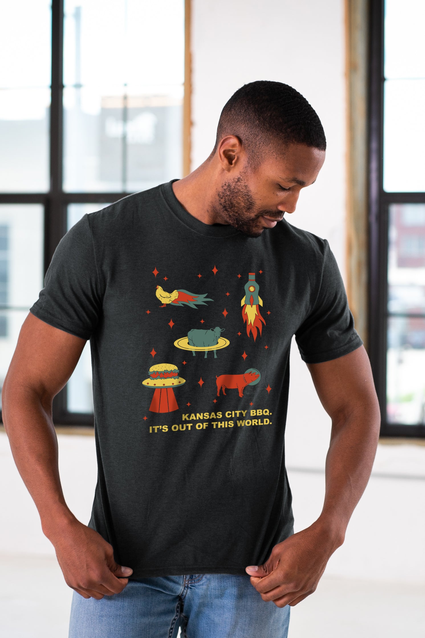 Kc Bbq Unisex Eco-Triblend Tee