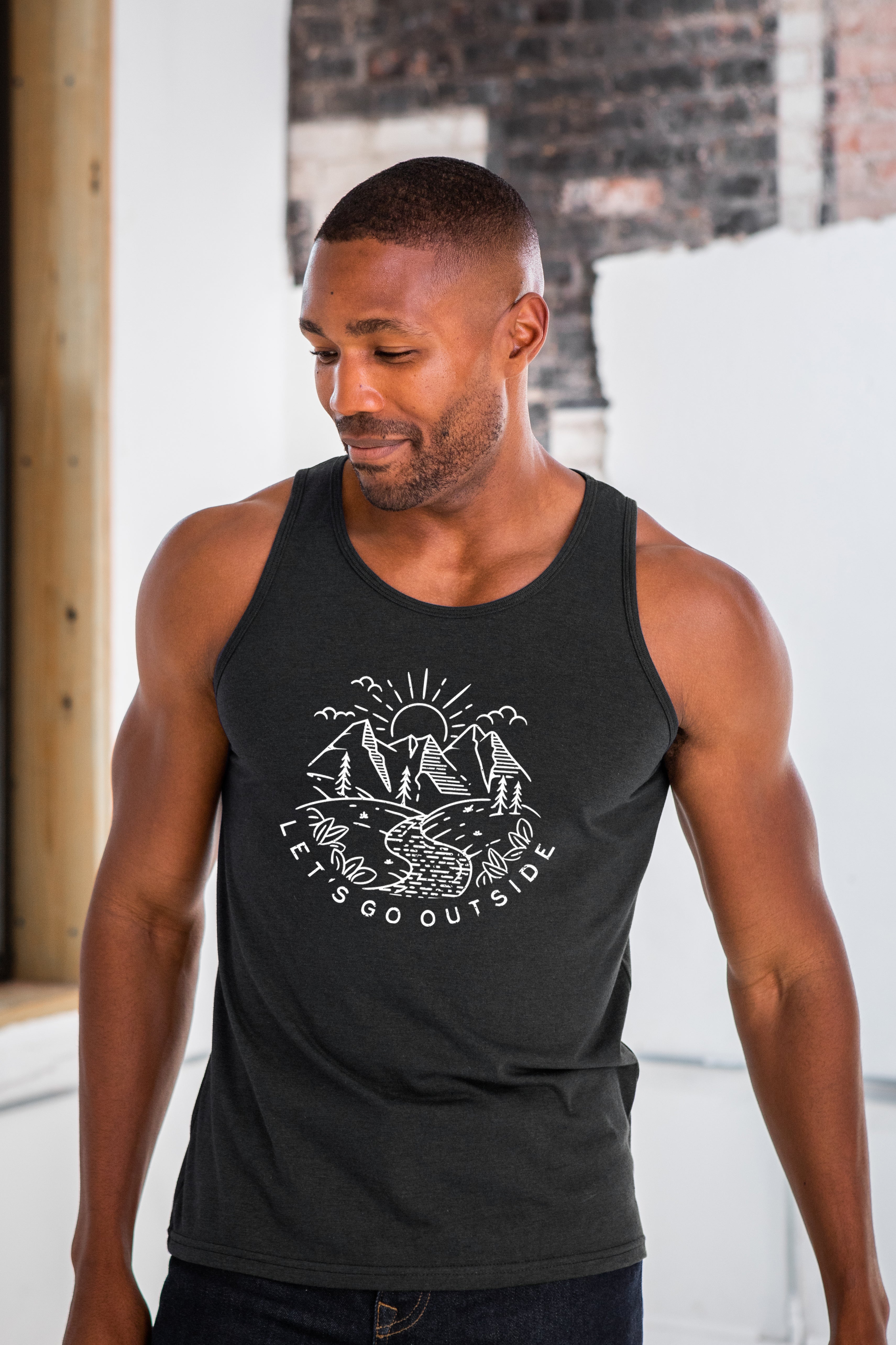 Lets Go Outside Unisex Eco-Triblend Tank