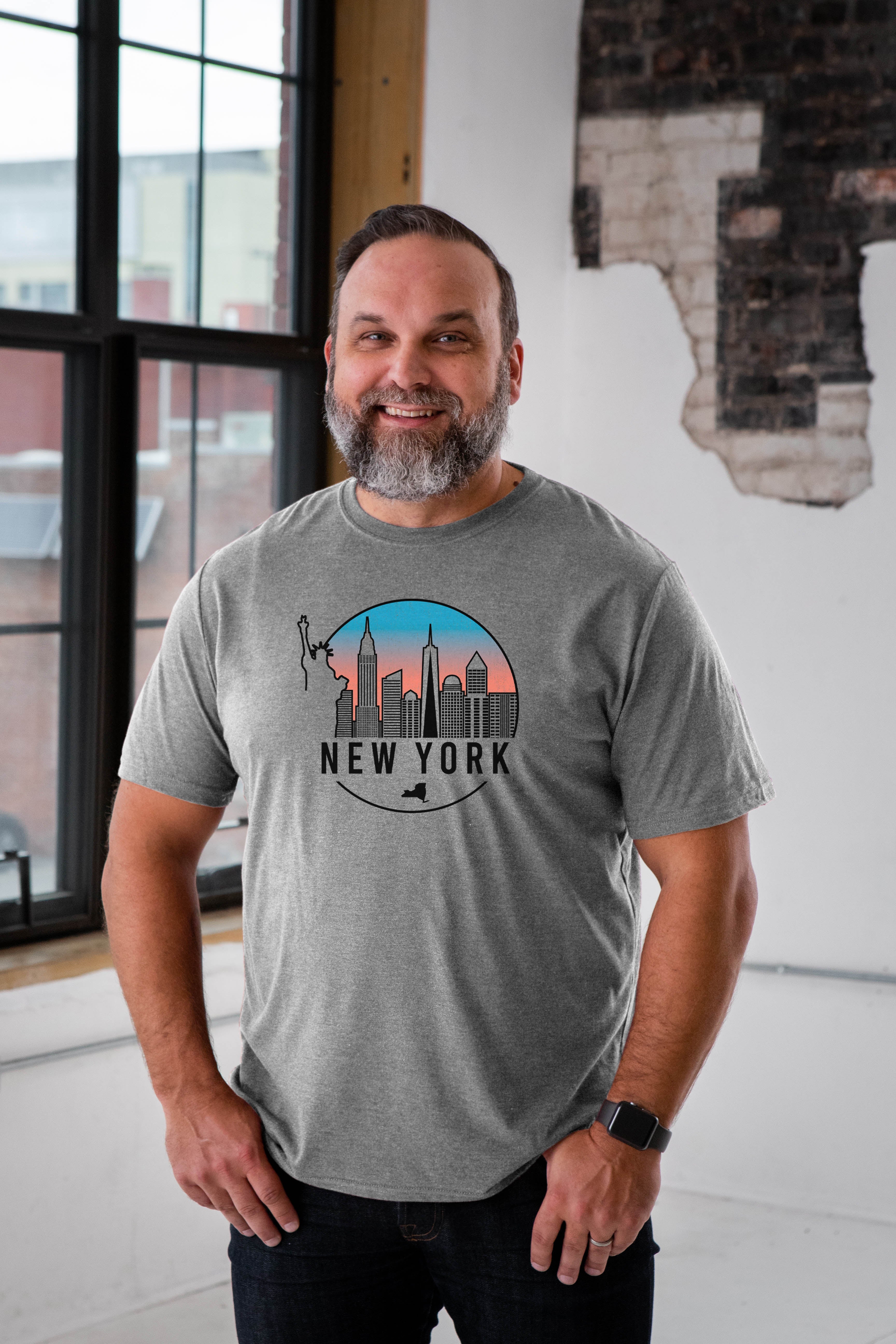 New York Skyline Unisex Eco-Triblend Tee