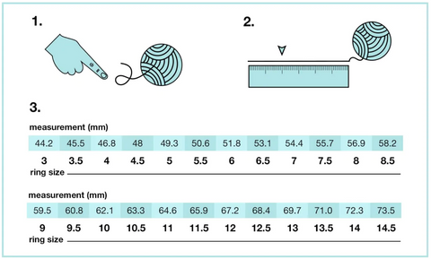 Ka 'Ohana Ring Sizing Guide with String or Ribbon