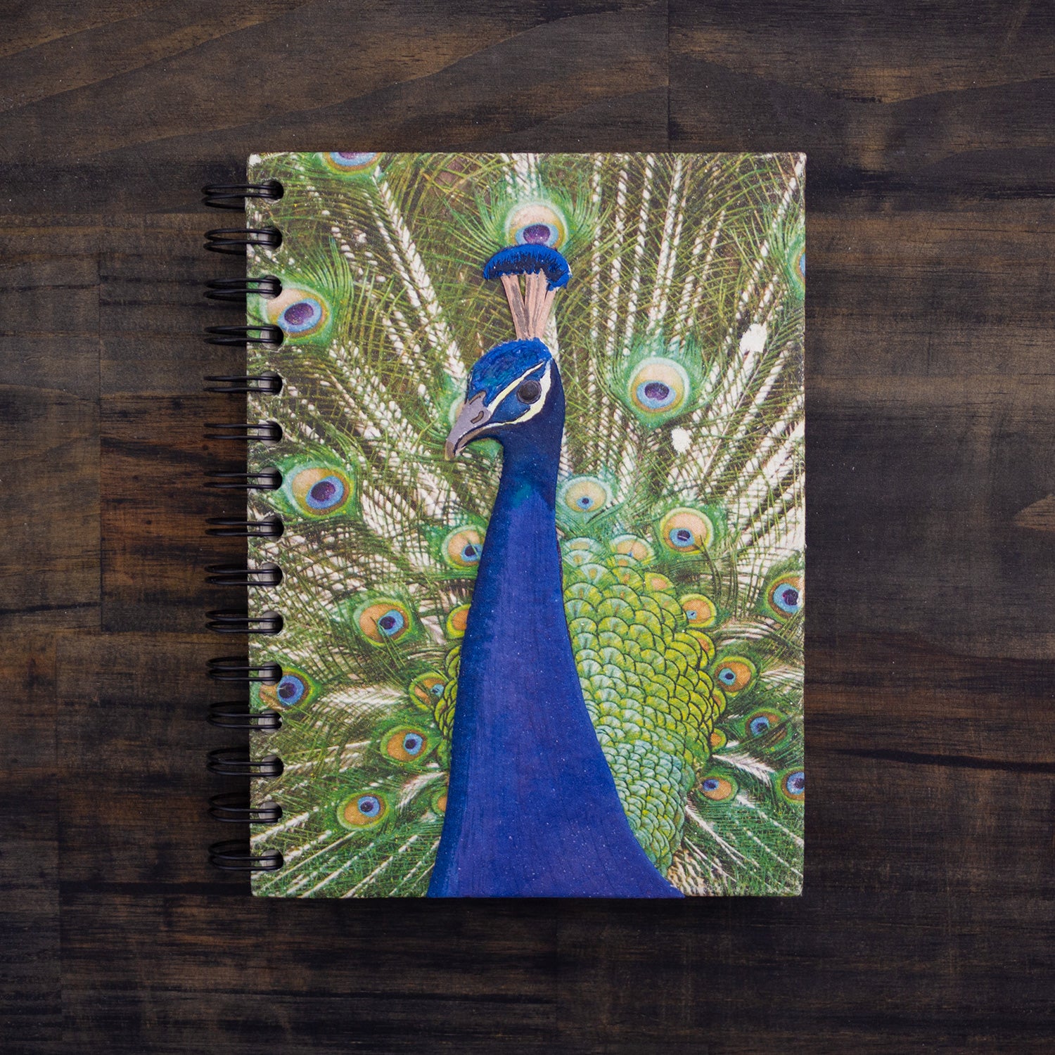 Large Notebook Peacock Embossed