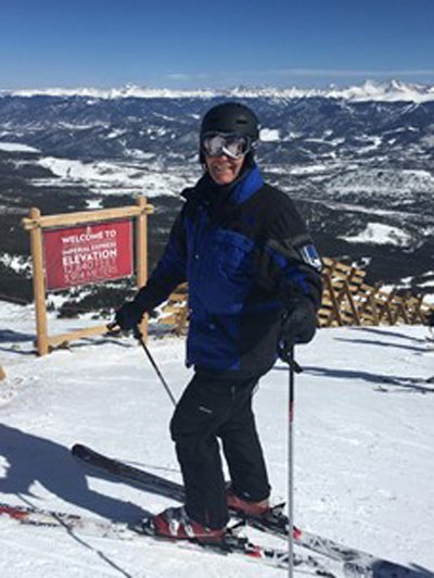 Tom skiing at Breckenridge Imperial Express