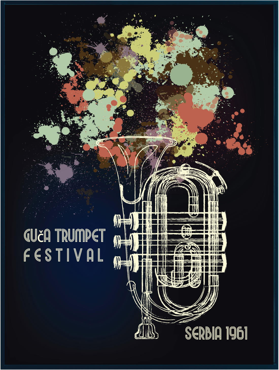 Guča Trumpet Festival Poster 1961 – ArtFull Posters