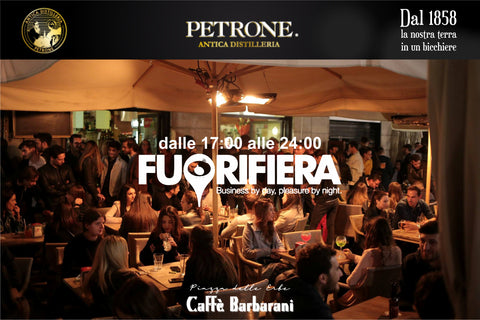flyer di invito al fuorifiera presso il Caffè Barbarani in piazza Erbe, il cuore storico culturale e sociale di Verona nelle serate dal 9 al 13 aprile dalle 17:00 alle 24:00