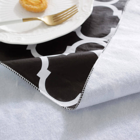SASTYBALE vinyl tablecloth with flannel backing black