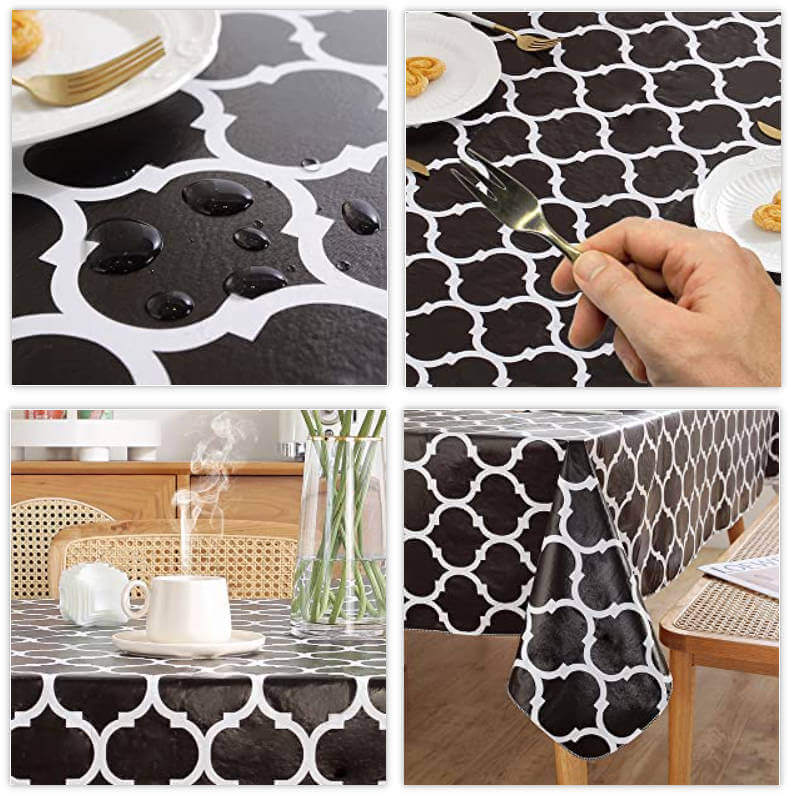Sastybale Flannel Backed Vinyl Rectangle Tablecloths