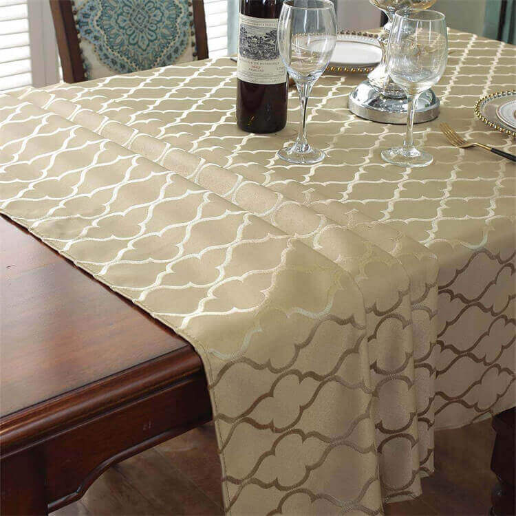 sastybale gold le jacquard francais tablecloth detail
