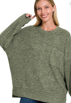 Make It Yours Oversized Sweater, Olive