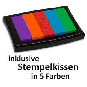 Stempelkissen mit verschiedenen Farben inklusive