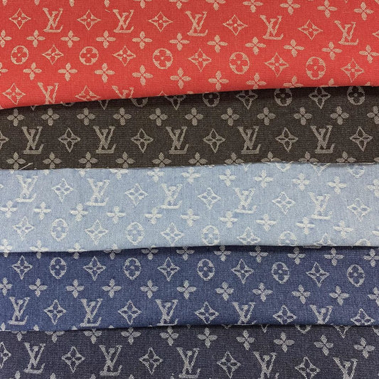 LV Luxury Jacquard Denim Fabrics in 13 Colors GYBY316 for Designer Jackets,  Jeans, Shirts, Suits