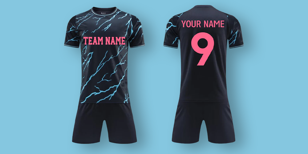 Custom Navy Soccer Team Uniform