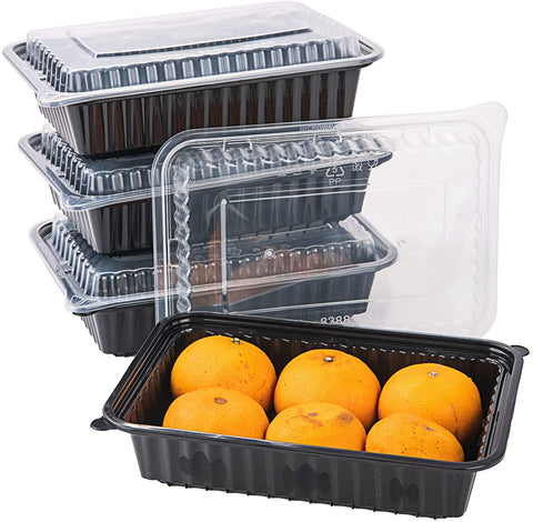 Glotoch 50 Pack 【32oz 2 Compartment】 Meal Prep Container