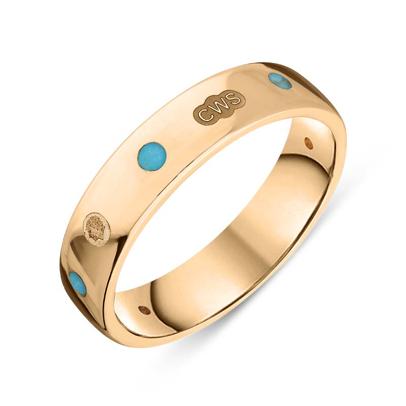 9ct Rose Gold Turquoise King’s Coronation Hallmark 5mm Ring